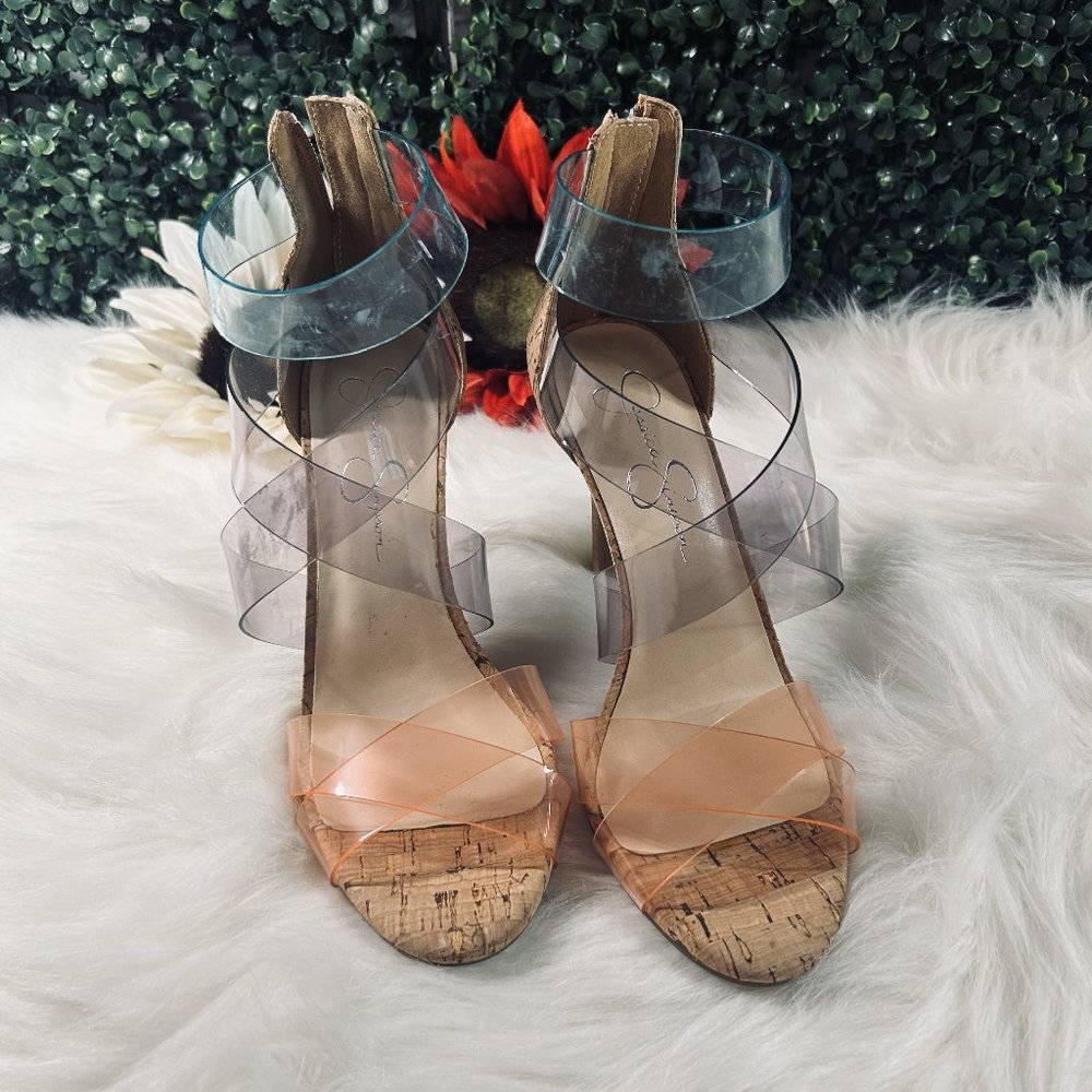 Jessica Simpson Jullury Clear PVC Strap Heels